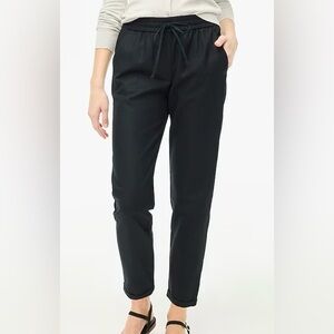 J. Crew Womens Black Linen Cotton blend drawstring pants